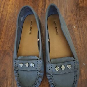 Lucky Brand Women's Charcoal Loafers with Embellishments